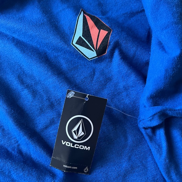 NWT - Volcom Mens Shirt Iconic Stone Long Sleeve - Royal Blue - Picture 4 of 7